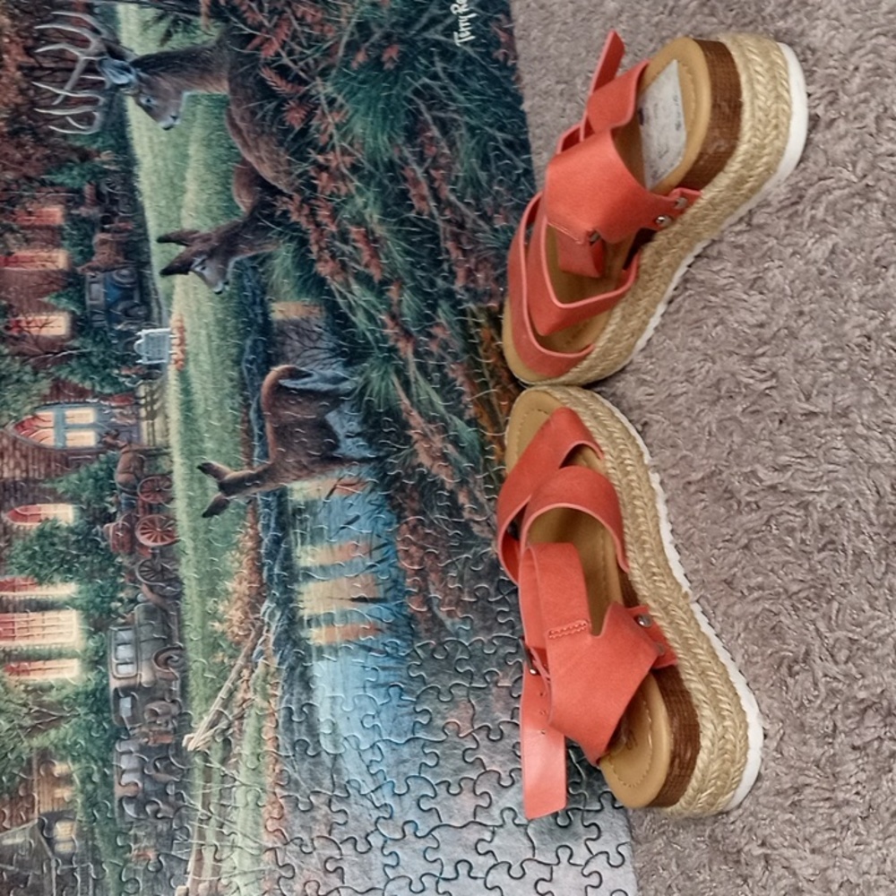 Orange Soda wedge shoes size 1 - Picture 5 of 5